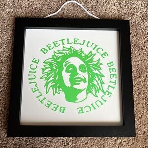 Beetlejuice Wall Art with Black Frame